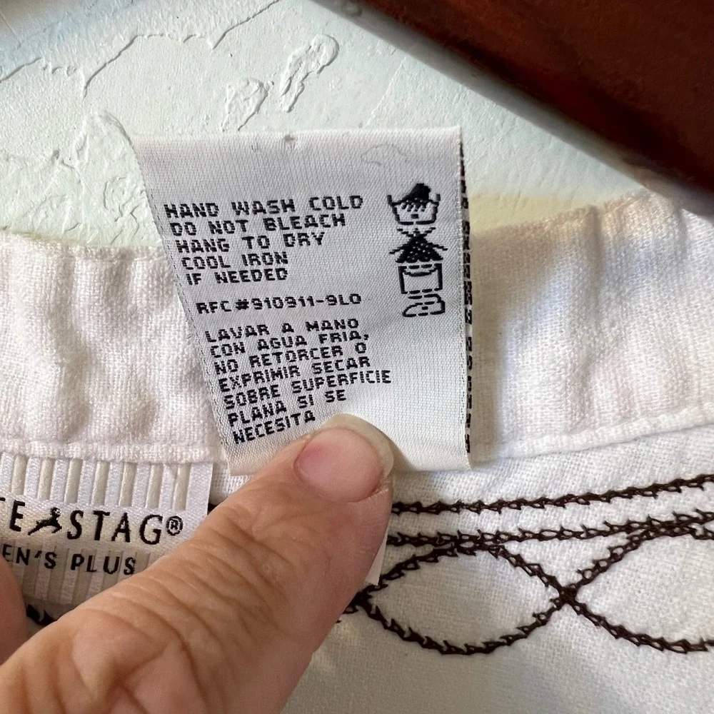 White Stag Cream Embroidered Blouse 18/20 - Picture 4 of 4